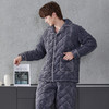 芬腾夹棉睡衣 男女款 冬季加厚加绒三层超厚棉袄 保暖套装 珊瑚绒家居服 商品缩略图13