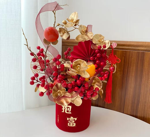 仿真花新年福桶 商品图0