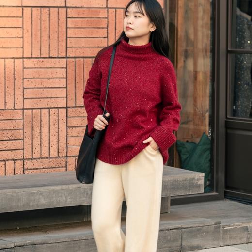 Colnstela雪花金豆羊毛衫|美丽诺羊毛软糯舒适，新年红显白又暖 商品图10