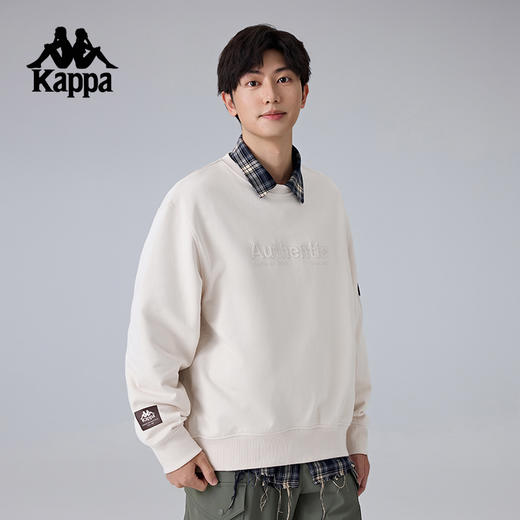 Kappa卡帕背靠背运动卫衣男新款圆领休闲针织套头衫纯棉长袖上衣K0F12WT71 商品图2