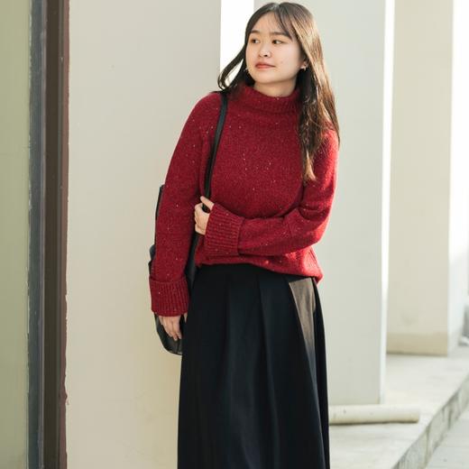 Colnstela雪花金豆羊毛衫|美丽诺羊毛软糯舒适，新年红显白又暖 商品图0