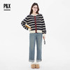P&X设计师女装春季条纹毛织短款外套825113107 蓝条 商品缩略图0