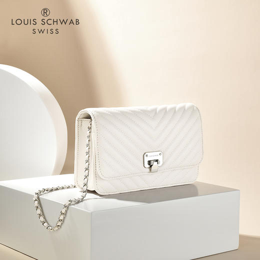LS/路易施瓦布女包大气V型小方包 商品图0