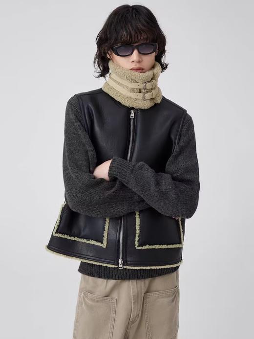 Simple Project/Y24176/皮毛一体拉链马甲 商品图0