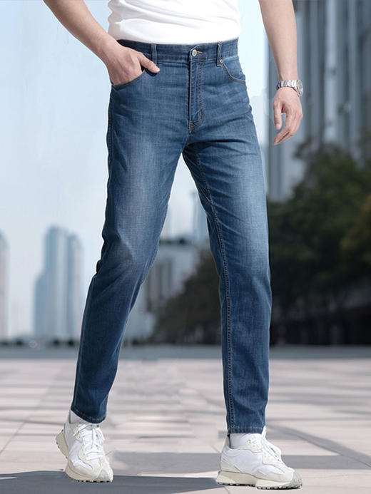 龙牙隐之冰岚轻量锥形牛仔裤 商品图3