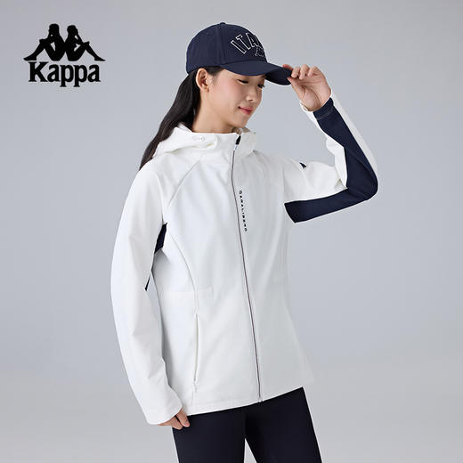 Kappa卡帕背靠背新款运动外套女款户外防泼水防风衣休闲收腰夹克K0F22FJ41 商品图1