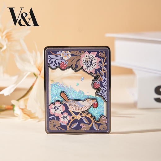 V&A博物馆威廉莫里斯系列草莓小偷金属亚克力流沙冰箱贴 玫瑰双层旋转吊坠冰箱贴 商品图2