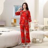 【新中式❗️节节高升国风睡衣套装】德绒亲肤，喜庆团圆，好运连连！新年春节蛇年本命年女竹叶家居服带口袋时尚洋气宽松大码 商品缩略图2