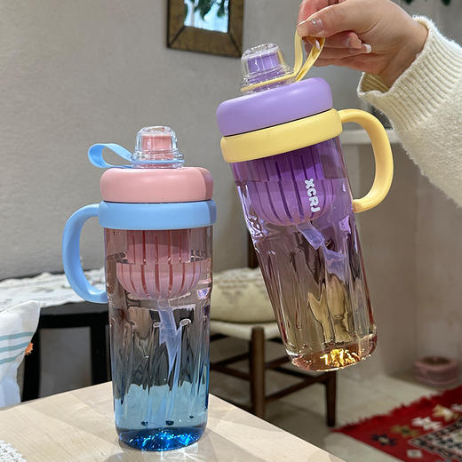 【49元3件任选】【39元2个】纪念日百货950ml音悦流光饮水杯塑料杯160746400 商品图2
