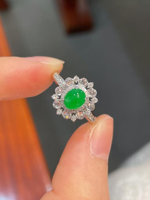 蛋面翡翠戒指 商品图1