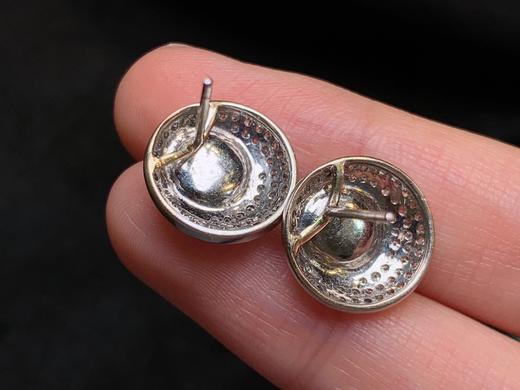 蛋面翡翠耳钉 商品图4