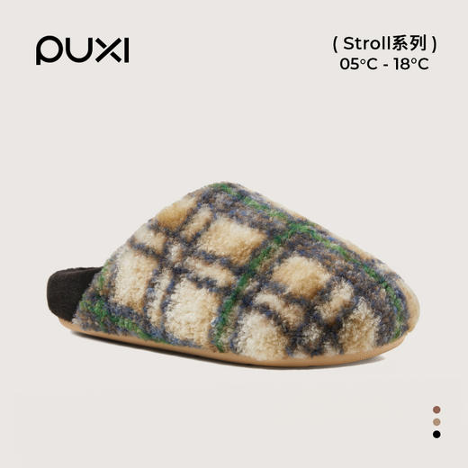 【板牙专享】朴西南星棉拖鞋女复古格纹冬季保暖家居室内情侣防滑家用 商品图0