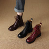 【预售5天】舒适4cm羊皮系带短靴，粗跟中跟圆头马丁靴XH&F7534 商品缩略图3