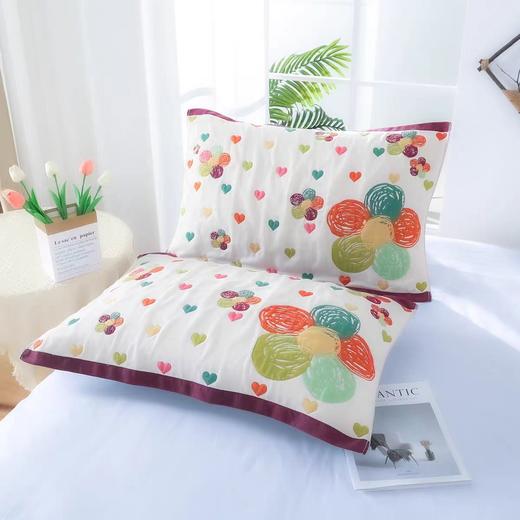 4F 艾莱依纯棉纱布枕巾 商品图0