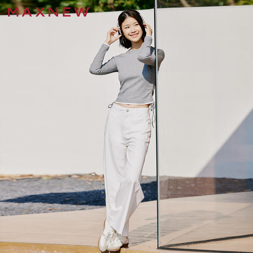 【T恤】假两件抽绳长袖T恤1P1222202 商品图4