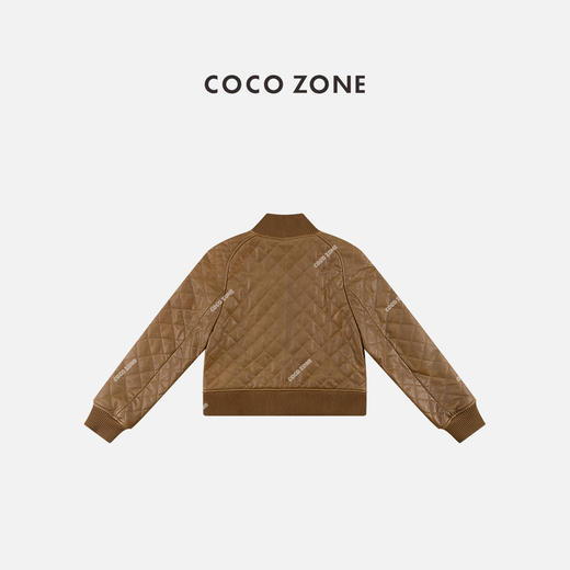 COCO ZONE 复古高级感简约立领拉链皮衣外套CC1D2523 商品图1