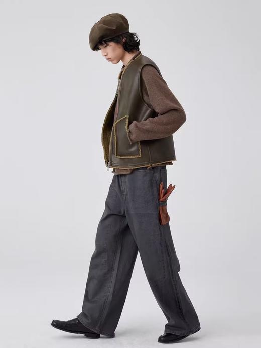 Simple Project/Y24176/皮毛一体拉链马甲 商品图2