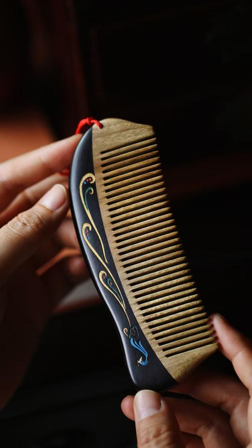 大漆雀翎°木梳 商品图0