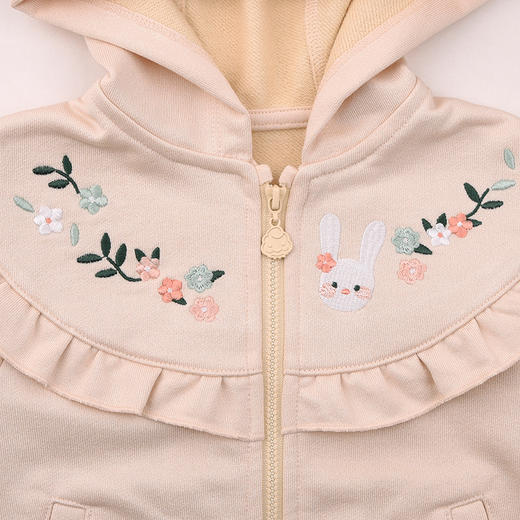 棉果果春季新品商场同款女童针织连帽外套M122100225070 商品图3