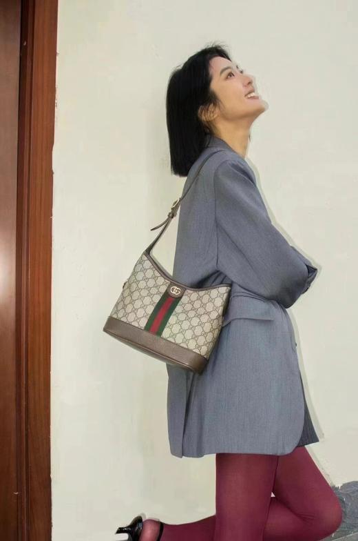 gucc古驰 oidia hobo腋下包 拼皮革水桶包单肩包（CB） 商品图3