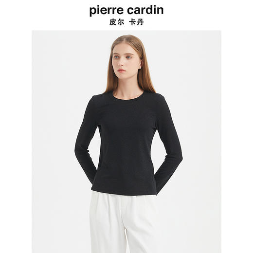 皮尔卡丹女装针织衫 经典修身时尚百搭针织打底衫C44KP84B0
 商品图4