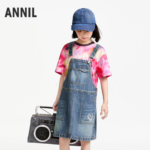 女童背带裙春季新款安奈儿童装EG513023 商品图1