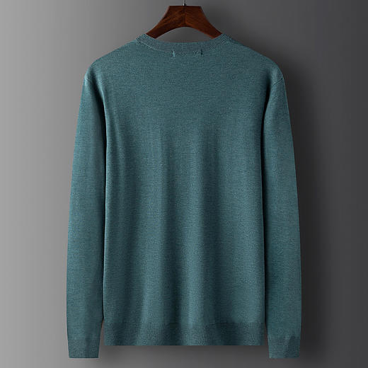 【含桑蚕丝绵羊毛】罗蒙经典常青款针织衫保暖毛衣秋冬打底衫毛衣男 商品图5