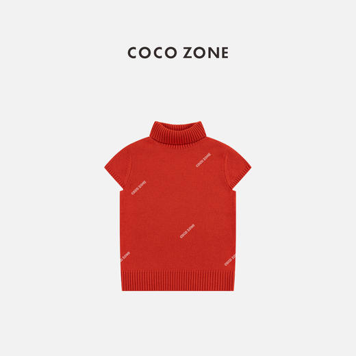 COCO ZONE 100绵羊毛叠穿慵懒风百搭针织背心CC1D2505 商品图1