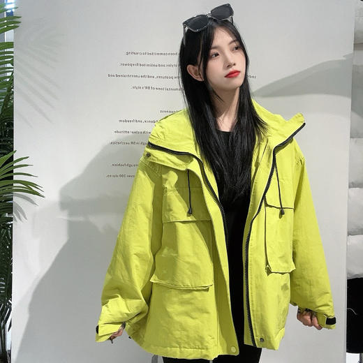 ZS连帽抽绳双口袋夹棉外套 冬季 239824316081 商品图2