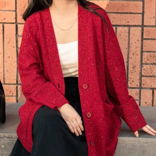 Colnstela雪花金豆羊毛衫|美丽诺羊毛软糯舒适，新年红显白又暖 商品图9