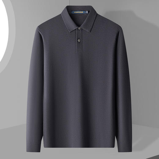 【可机洗100精纺羊毛】罗蒙加厚保暖羊毛衫半高领毛衣男羊毛衫 商品图5
