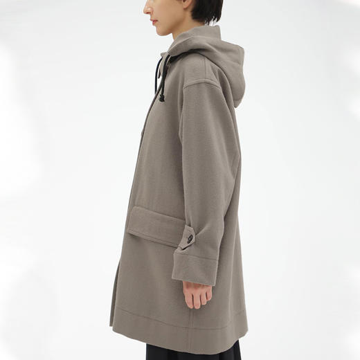 MHL BASIC WOOL MELTON 女式连帽羊毛大衣 商品图3