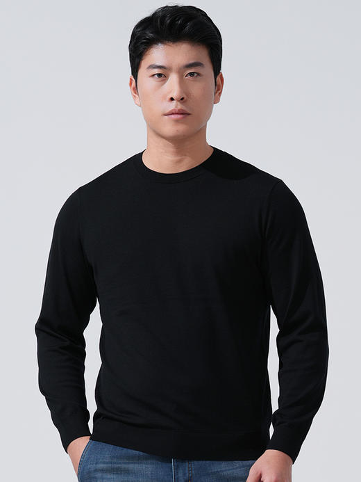 龙牙隐之云榕美丽诺羊毛圆领毛衣 商品图1