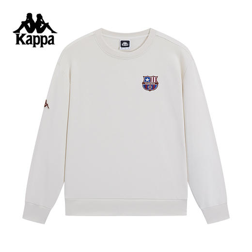 Kappa卡帕背靠背男款圆领长袖卫衣索罗娜运动针织套头衫休闲上衣K0F12WT02 商品图1