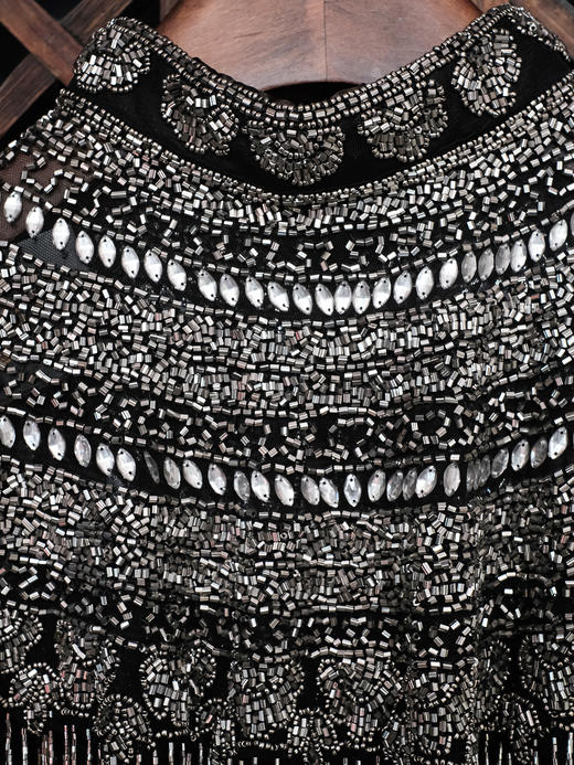 盛唐牡丹|银灰色串珠披肩 商品图7