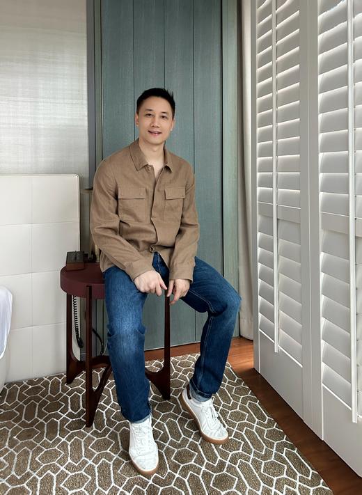 顺丰包邮20345洛诗琳甄选100亚麻清爽廓形休闲口袋男士衬衫1035 商品图1