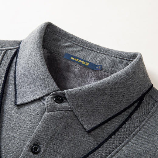 【含绵羊毛】罗蒙加绒加厚男士毛衣保暖舒适针织衫男假两件毛衣男 商品图6