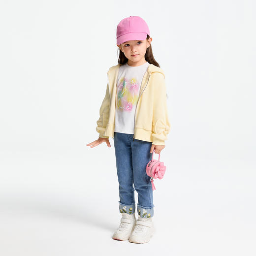 女童全腰牛仔长裤春季新款安奈儿童装实体店同款XG516544 商品图3