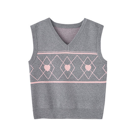 笛莎Deesha 童装女童马甲2025春新款学院风菱格马甲 商品图4