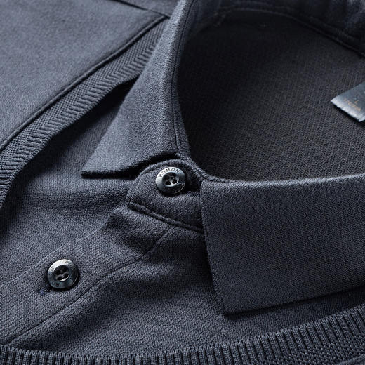 罗蒙假两件衬衫领针织衫男士衬衫长袖衬衫男中老年爸爸装 商品图3