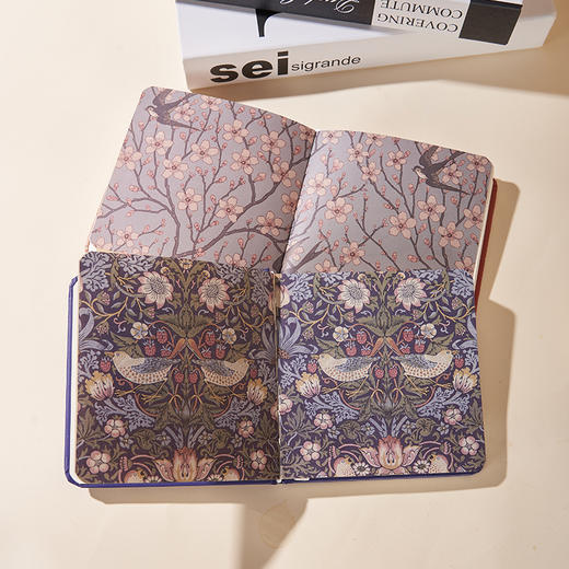 V&A博物馆威廉莫里斯系列草莓小偷透光笔记本 沃尔特克兰系列凤头鹦鹉和石榴透光笔记本 商品图3