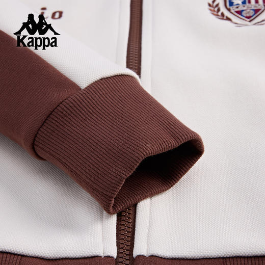 Kappa卡帕背靠背女款针织运动外套复古休闲开衫夹克撞色立领上衣K0F22WK02 商品图3