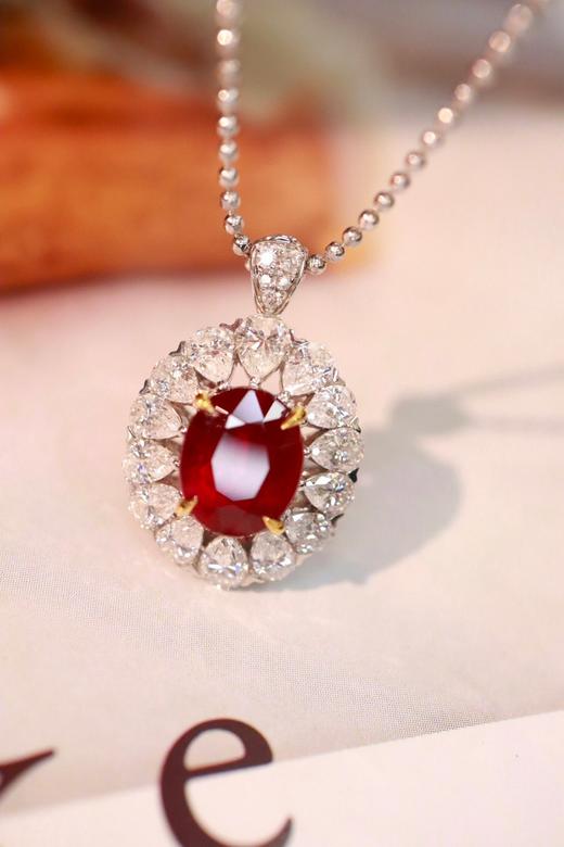 2.04ct刻面红宝石戒指吊坠 商品图3