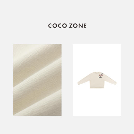 COCO ZONE 秋季100棉字母印花套头圆领卫衣CC2D2563 商品图2
