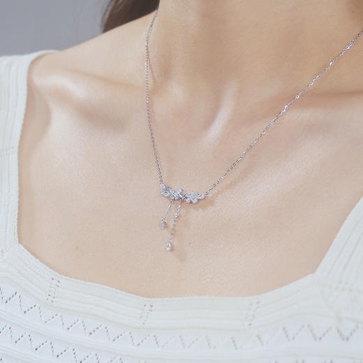 卡蒂罗/KADER 捕梦蝴蝶项链 接住招财的蝴蝶玄学！星光蝴蝶闪闪蝶舞轻奢小众流苏拼接链 甜美可爱 925银 商品图5