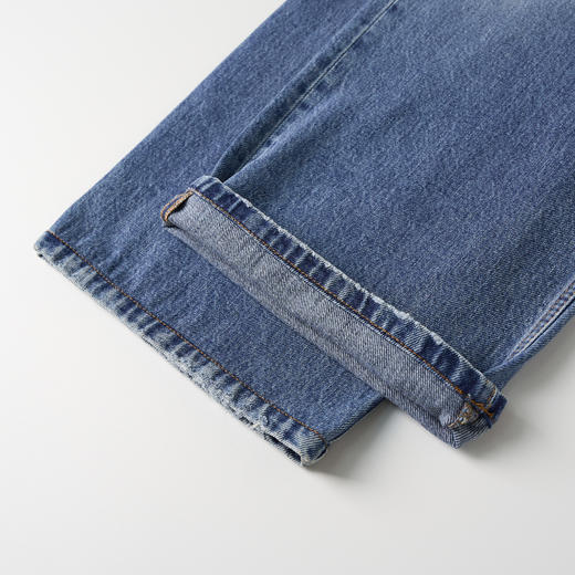 ROMI STUDIO“复古丹宁”精梳长绒棉洗水直筒牛仔裤 431K9167 商品图4