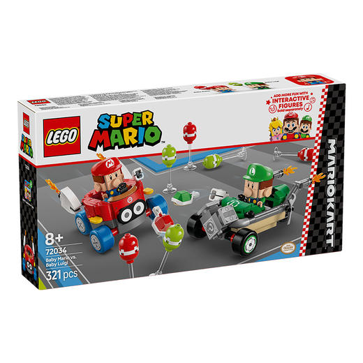 乐高 LEGO马力欧卡丁车 – 马力欧宝宝 vs 路易吉宝宝LEGC72034 商品图0