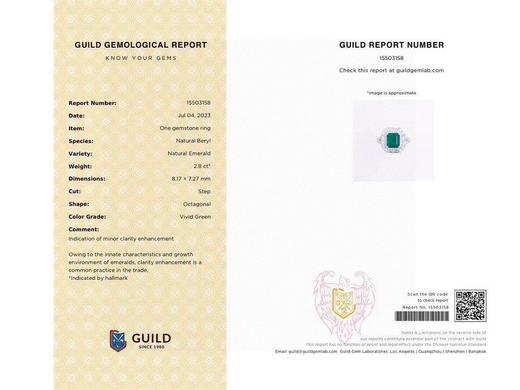 2.8ct刻面祖母绿戒指 商品图4