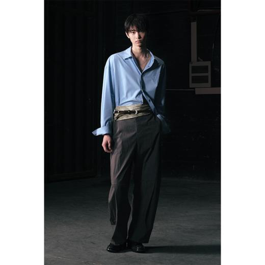 GOODBAI 916 logo贴布绣翻领oversize衬衫 商品图0