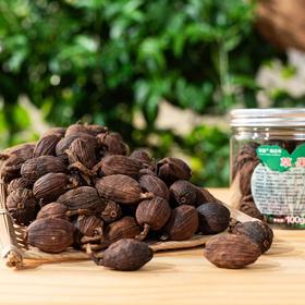 云南草果·柴火烘烤·香味浓郁·生态六无标准。